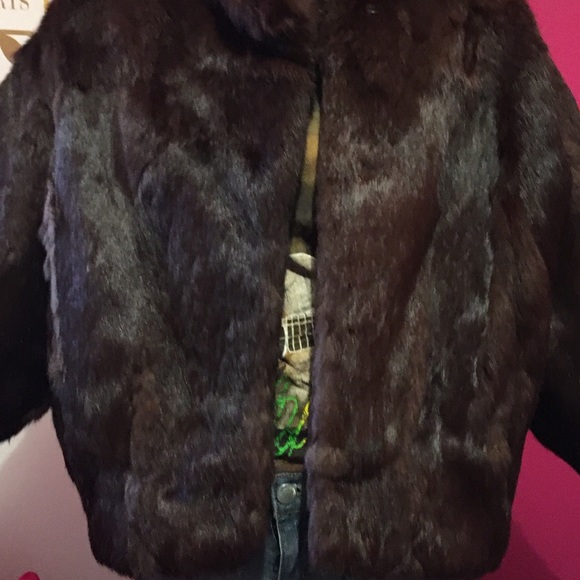 Ladies Brown Rabbit Fur coat - Picture 3 of 3